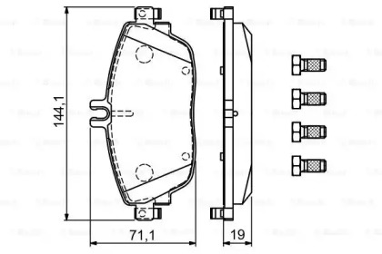 Комплект тормозных колодок (BOSCH: 0 986 494 937)