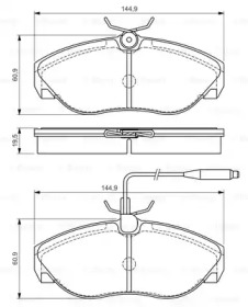 Комплект тормозных колодок (BOSCH: 0 986 495 056)