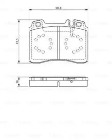 Комплект тормозных колодок (BOSCH: 0 986 495 057)