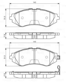 Комплект тормозных колодок (BOSCH: 0 986 495 059)