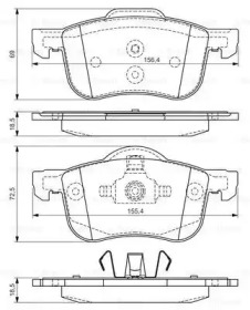 Комплект тормозных колодок (BOSCH: 0 986 495 061)