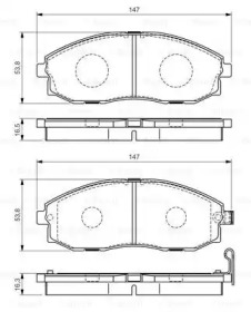 Комплект тормозных колодок (BOSCH: 0 986 495 065)