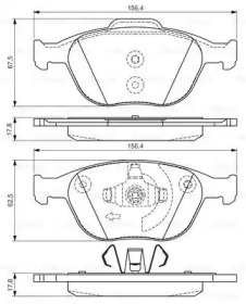 Комплект тормозных колодок (BOSCH: 0 986 495 066)