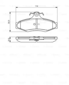 Комплект тормозных колодок (BOSCH: 0 986 495 068)