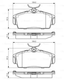 Комплект тормозных колодок (BOSCH: 0 986 495 070)