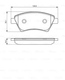 Комплект тормозных колодок (BOSCH: 0 986 495 071)