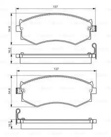 Комплект тормозных колодок (BOSCH: 0 986 495 076)