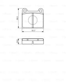 Комплект тормозных колодок (BOSCH: 0 986 495 078)