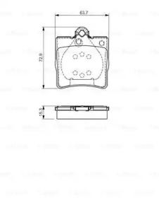 Комплект тормозных колодок (BOSCH: 0 986 495 080)