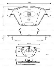 Комплект тормозных колодок (BOSCH: 0 986 495 082)