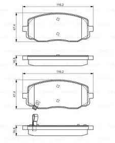 Комплект тормозных колодок (BOSCH: 0 986 495 084)