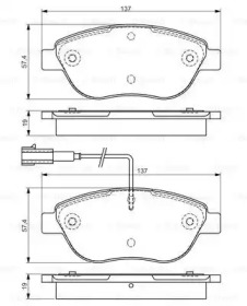 Комплект тормозных колодок (BOSCH: 0 986 495 086)