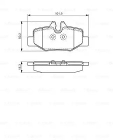 Комплект тормозных колодок (BOSCH: 0 986 495 088)