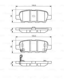 Комплект тормозных колодок (BOSCH: 0 986 495 089)