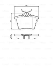 Комплект тормозных колодок (BOSCH: 0 986 495 090)