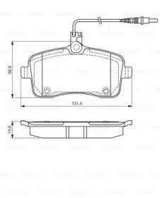 Комплект тормозных колодок (BOSCH: 0 986 495 091)