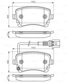 Комплект тормозных колодок (BOSCH: 0 986 495 094)