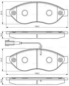 Комплект тормозных колодок (BOSCH: 0 986 495 096)