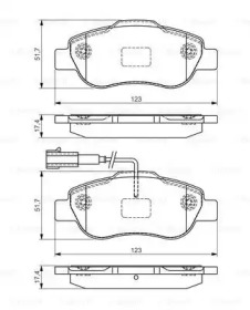 Комплект тормозных колодок (BOSCH: 0 986 495 097)