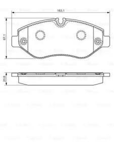 Комплект тормозных колодок (BOSCH: 0 986 495 098)