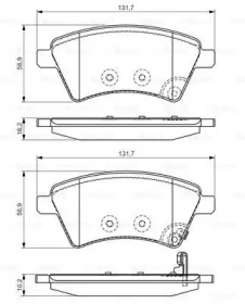 Комплект тормозных колодок (BOSCH: 0 986 495 101)