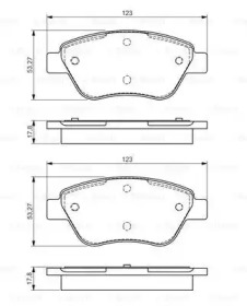 Комплект тормозных колодок (BOSCH: 0 986 495 102)