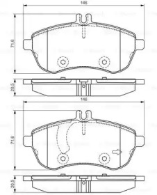 Комплект тормозных колодок (BOSCH: 0 986 495 104)