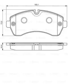 Комплект тормозных колодок (BOSCH: 0 986 495 107)