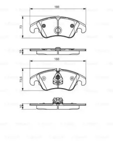 Комплект тормозных колодок (BOSCH: 0 986 495 110)