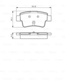 Комплект тормозных колодок (BOSCH: 0 986 495 111)