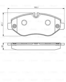 Комплект тормозных колодок (BOSCH: 0 986 495 113)