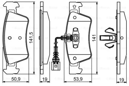 Комплект тормозных колодок (BOSCH: 0 986 495 115)