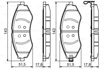 Комплект тормозных колодок (BOSCH: 0 986 495 116)