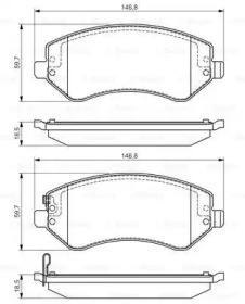 Комплект тормозных колодок (BOSCH: 0 986 495 117)