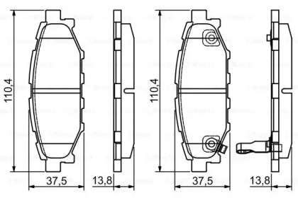 Комплект тормозных колодок (BOSCH: 0 986 495 119)