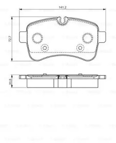 Комплект тормозных колодок (BOSCH: 0 986 495 120)