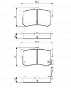 Комплект тормозных колодок (BOSCH: 0 986 495 121)