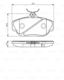 Комплект тормозных колодок (BOSCH: 0 986 495 124)