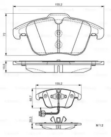 Комплект тормозных колодок (BOSCH: 0 986 495 129)