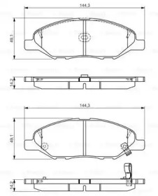 Комплект тормозных колодок (BOSCH: 0 986 495 133)