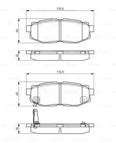 Комплект тормозных колодок (BOSCH: 0 986 495 135)