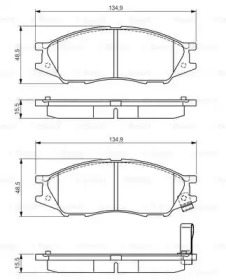 Комплект тормозных колодок (BOSCH: 0 986 495 146)