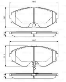 Комплект тормозных колодок (BOSCH: 0 986 495 147)