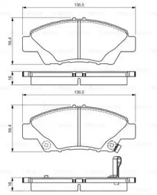 Комплект тормозных колодок (BOSCH: 0 986 495 154)