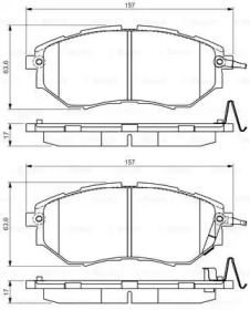 Комплект тормозных колодок (BOSCH: 0 986 495 156)