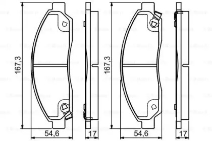 Комплект тормозных колодок (BOSCH: 0 986 495 159)