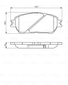 Комплект тормозных колодок (BOSCH: 0 986 495 160)