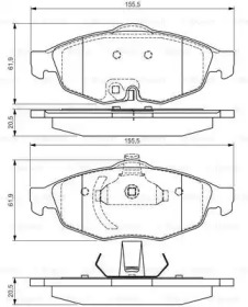 Комплект тормозных колодок (BOSCH: 0 986 495 161)