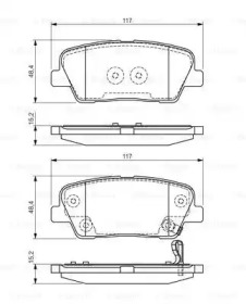 Комплект тормозных колодок (BOSCH: 0 986 495 165)