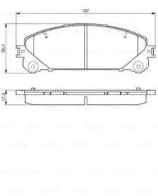 Комплект тормозных колодок (BOSCH: 0 986 495 169)